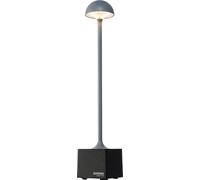 Sompex FLORA, lámpara de exterior para mesa, gris, aluminio, IP54, ideal para jardín o terraza, clase III