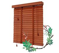 Sonakia Persianas Venecianas De Madera Maciza, Estores De Ventanas 45/60/85/90/105/110cm, Estores Venecianas, Persianas Horizontales De Madera, Estores Enrollables Día y Noche,WxH-120x120cm/47 * 47in