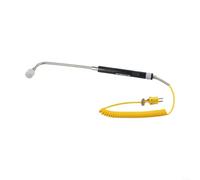 Sonda de sensor de temperatura de termopar tipo K de acero inoxidable -50 ° C a 500 ° C Alambre flexible de resorte para medición de líquidos de horno de piscina (NR-81533B)