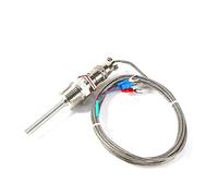 Sonda de sensor de temperatura PT100 con cable de 2 metros | El sensor de temperatura RTD PT100 para monitoreo en entornos industriales utiliza base de acero inoxidable y chip de alta pr