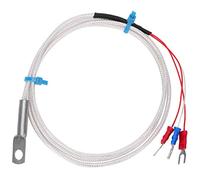 Sonda de sensor de temperatura SMD PT100 Termistor en forma de botón Sonda de medición de alta temperatura con orificio redondo Tipo de parche para planta de energía cable 2 metros