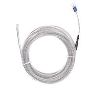 Sonda de Sensor termopar Tipo K con Acero Inoxidable Anti (5m / 16.40ft) | Sonda de sensor de temperatura con funda protectora de PTFE para detección de temperatura en entornos complejos