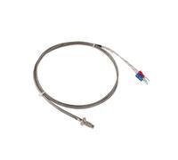 Sonda de termopar con conexión a tierra tipo K a prueba agua, M6 Roscado M8 Resistencia térmica Línea sensor temperatura Tipo E 0.5M 1M 2M 3 metros(E 1m M6)