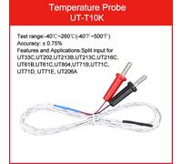 Sondas de prueba de temperatura de entrada tipo de inserción de termopar UNI T UT-T10K, medición para UT33C, UT213B, UT213C, UT61B, UT61C, UT206A