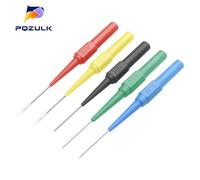 Sondas de punta de coche de 30V, herramientas de diagnóstico, multímetro, cables de prueba, extensión trasera, sondas de punta de aguja, conector de 0,7/1MM Rojo