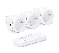 sonero ® Juego de enchufes inalámbricos de 2300 vatios | 1 Control Remoto, 3 enchufes Interiores, Alcance de 30 m, diseño Compacto, Blanco