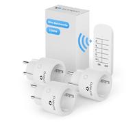 sonero ® Juego de enchufes inalámbricos de 2300 vatios | 1 Control Remoto, 3 enchufes Interiores, Alcance de 30 m, diseño Compacto, Blanco
