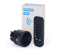 sonero® set di prese radio 2300 watt - 1x telecomando, 1x presa per uso interno, portata 30 m, antracita
