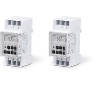 Sonero Temporizador Digital para instalación en riel de Perfil de Sombrero en Panel de Control, 3600W, Pantalla LCD, 10 programas de conmutación, Temporizador 12/24 h, IP20, Blanco (S-DOTH10)