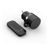 sonero toma de corriente con mando a distancia, juego para exterior, 2300 W, 230V, 1 x toma de corriente con mando a distancia, IP44, 30m de alcance, ahorro de energía, negro