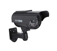 Sonew Cámara simulada para Interiores/Exteriores, cámara de Seguridad de Falso de cámara CCTV de Bala con LED Rojo Intermitente(Black)