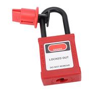 Sonew Candado de Bloqueo y Etiquetado con Llave - Cerradura de Disyuntor de Nailon y Acero Inoxidable para Aplicaciones Eléctricas 1P 2P 3P 4P - Grillete de Apertura Automática No Conductor -