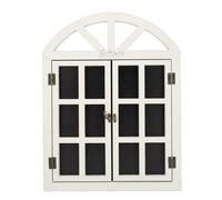 Sonew Letrero de Pizarra Colgante Tablero de Mensajes Borrable de Madera Marco de Ventana en Forma para Cafetería Restaurante Boda Decoración del Hogar Menú Tablero Especial con Clavos de Borrador