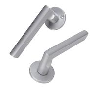 Sonew Manija de Puerta de Entrada con Llave con Cerradura y Llave - Juego de Cerradura de Palanca Blanca Reforzada para Puertas Interiores de Dormitorio, Baño y Hotel - Incluye Cerrojo, 3 Llaves,