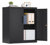 SONGMICS, archivador con cerradura, con 2 puertas, 80 x 40 x 90 cm – Tamaño: 2 estantes