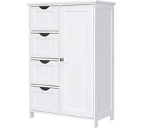 Songmics - Armario con 4 cestas y puerta - Blanco