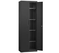 Armario de Almacenamiento de Acero 40 x 60 x 180 cm Negro Mate