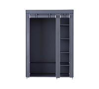 SONGMICS Armario de Tela para Ropa, Organizador Textil Plegable, 175 x 110 x 45 cm, Gris