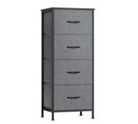 SONGMICS BELLAH Colección - Cómoda, Unidad de Almacenamiento, para Dormitorio, Armario, Pasillo, Salón, Acero, 4 Cajones, Moderno, Gris Pizarra LGS314G101