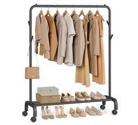 SONGMICS Burro para Ropa con Ruedas, Tubo de Acero, 50 kg