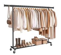 Burro Ropa con Ruedas Extensible Carga Pesada Plata