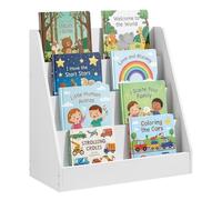 SONGMICS Custos Colección - Estantería Infantil, Estantería Montessori de 4 Niveles, Soporte para Libros Ilustrados, para Guardería, Zona de Lectura, 30 x 60 x 60 cm, Blanco Nube GKR074WZ01