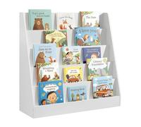 SONGMICS Custos Colección - Estantería Infantil, Estantería Montessori de 5 Niveles, Soporte para Libros Ilustrados, para Guardería, Zona de Lectura, 30 x 80 x 80 cm, Blanco Nube GKR076WZ01