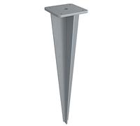SONGMICS Estaca de Tierra de Toldo Lateral, Anclaje de Tierra | Accesorio de Fijación, Sólo para Toldo Lateral con Postes de Soporte de Acero, Gris, Colección SHELD GSA501Y01
