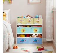 SONGMICS Estantera de habitacin Infantil con 7 Cajas de Almacenamiento de Tela no Tejida, estantera para niños, Organizador de Juguetes, 29,5 x 62,5 x 60 cm, Color