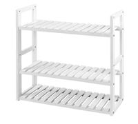 SONGMICS Estantería de Bambú para Baño, Librería, Organizador, Estantería de Pared, 60 x 15 x 54 cm BCB13W