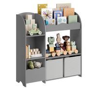 Estantería de Juguetes con 2 Cajas Gris Paloma