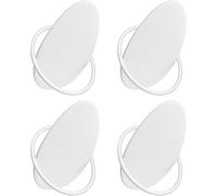 SONGMICS HOME Juego de 4 Ganchos para Abrigos, Colgador de Pared, Toallas, Cada uno Soporta hasta 5 kg, Diseño de Huevos, para Salón, Dormitorio, Entrada, Blanco Perla/Negro Tinta