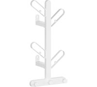 SONGMICS HOME Perchero de Pared, Colgador de Pared en Forma de Rama, con 7 Ganchos, Bloques Esféricos, para Ropa, Sombreros, Bolsos, Negro Tinta/Blanco Perla