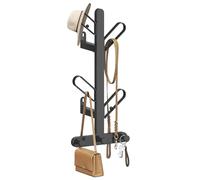 SONGMICS HOME Perchero de Pared, Forma de Rama, 7 Ganchos | Colgador con Bloques Esféricos, para Ropa, Sombreros, Bolsos, Negro Tinta, Colección LILLEY RCR035B01