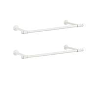 SONGMICS Juego de 2 Percheros de Pared, Colgador de Pared, Estilo Industrial, Ahorro de Espacio, 30 x 84 x 7 cm, Carga de 60 kg, Montaje Fácil, Acero, Blanco Nube HSR140W02