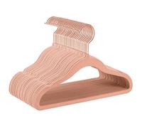 SONGMICS Juego de 30 Perchas para niños con Ganchos giratorios a 360°, Color Oro Rosa, Perchas de Terciopelo Antideslizantes para Armario, Dormitorio, Rosa Pastel Rosado
