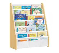 SONGMICS Librería Infantil de 6 Niveles, de Tela Oxford | Estantería Infantil para Libros, para Habitación, 62,4 x 28 x 76 cm, Beige Haya y Blanco, Colección TEZA GKR078YG01