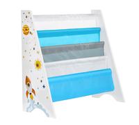 SONGMICS LibrerÍa Infantil, EstanterÍa Infantil para Libros, para HabitaciÓn, Sala de Juegos, GuarderÍa, Escuela, 62,5 x 28 x 60 cm, Ahorro de Espacio, Blanco Blanco, Azul, Gris