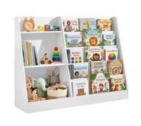 SONGMICS Libreria Infantil, para Libros y Juguetes, 5 Niveles | Estantería Montessori, Expositor de Libros Ilustrados, 30 x 103,6 x 80 cm, Blanco Nube, Colección CUSTOS GKR077WZ01