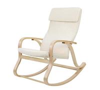 SONGMICS LYY30M LYY30M-Sillón Mecedora, Color Beige, Algodón, 65 x 90 x 98 cm