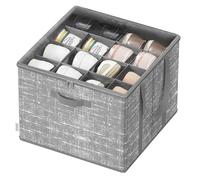 SONGMICS Organizador de Zapatos, Juego de 2, Cada uno para hasta 16 Pares, Caja para Guardar Zapatos, Asas, Tapa Transparente, para Armario Entrada Dormitorio, Gris Espadaña LSP602G01