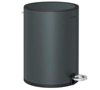 SONGMICS Papelera Baño, 3 litros, con Pedal, Cierre Suave, Acero | Cubo de Basura, con Tapa, Cubo Interior de Plástico Extraíble, para Oficina, gris carbón oscuro, Colección PARRI LTB011G02