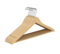 Songmics Perchas de madera de abedul Cason CRW030K01 – Ahorra espacio, 30 uds, marrón amarillento