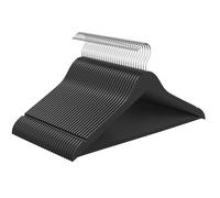 SONGMICS Percha de Madera, Juego de 30/20, Delgada, Muescas en Hombros, Percha para Pantalones, Gancho Giratorio 360°, Madera de Abedul, para Tirantes y Chaquetas, Negro Tinta/Beige Natural/Blanco Neg