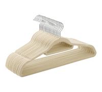 SONGMICS Percha de Terciopelo, Juego de 20, Antideslizantes, con Barra Corbata y Gancho Giratorio 360°, 0,6 cm Espesor, Ahorra Espacio, 43,5 cm Largo, para Abrigo Vestido Pantalón, Gris