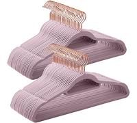 SONGMICS Perchas de Terciopelo, Paquete de 50, Gris púrpura UCRF021GP50