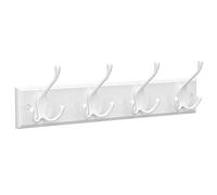 SONGMICS Perchero de Pared, 4 Ganchos Triples de Metal, para Abrigos, Bolsos, Llaves, en la Entrada, Dormitorio, Salón, Premontado, Blanco Nube LHR30WT