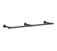 SONGMICS Perchero de Pared, Colgador de Pared, Estilo Industrial, Ahorra Espacio, 30,4 x 170 x 7 cm, Capacidad de Carga de 68 kg, Fácil Montaje, para Espacios Reducidos, Negro