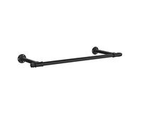 SONGMICS Perchero de Pared, Colgador de Pared, Estilo Industrial, Ahorro de Espacio, 30 x 84 x 7 cm, Carga de 60 kg, Montaje Fácil, Acero, Negro