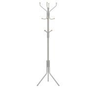 SONGMICS Perchero de Pie, Acero y madera de pino, 12 Ganchos, 182 cm | Organizador para Ropa, Beige Capuchino, Colección ALAN RCR019K01